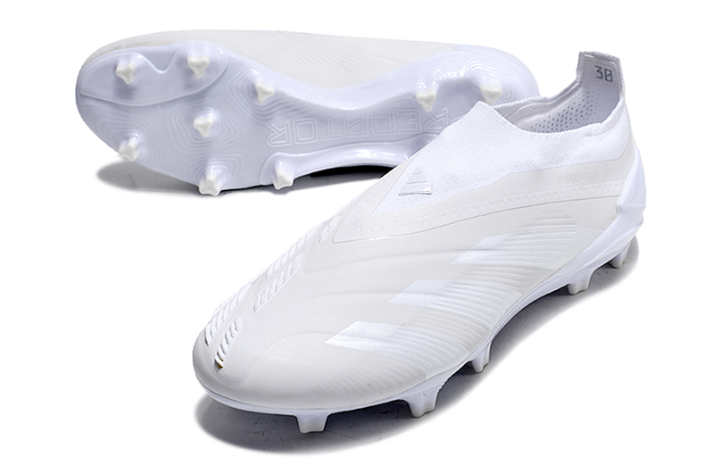 Chuteira Adidas Predator Elite FG Sem Cadarço Campo - Branco