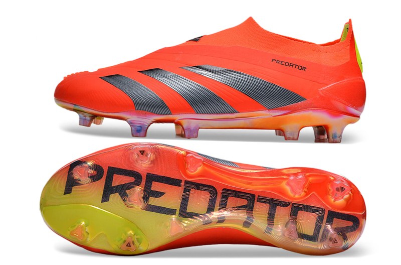 Chuteira Adidas Predator Elite FG Sem Cadarço Campo - Laranja