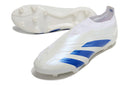 Chuteira Adidas Predator Elite FG Sem Cadarço Campo - Branco e Azul