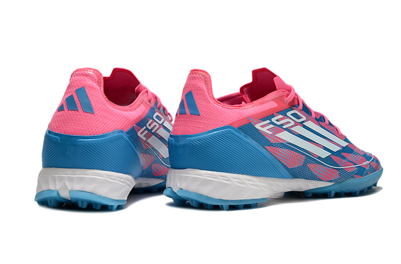 Chuteira Adidas Society F50 PRO TF - Rosa/Azul