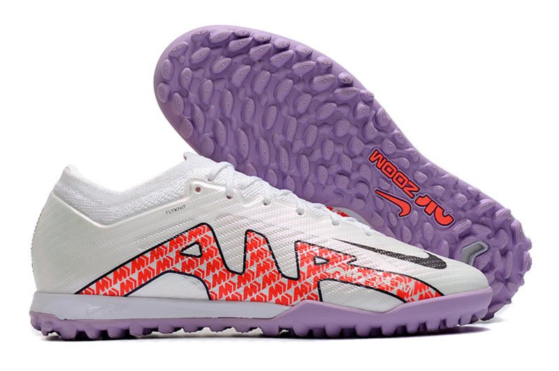 Chuteira Nike Society Air Zoom Mercurial Vapor 15 Elite TF - Branco/Roxo