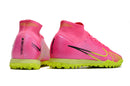 Chuteira Nike Society Air Zoom Mercurial Superfly 9 Elite TF - Rosa/Verde