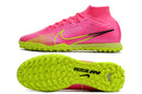 Chuteira Nike Society Air Zoom Mercurial Superfly 9 Elite TF - Rosa/Verde