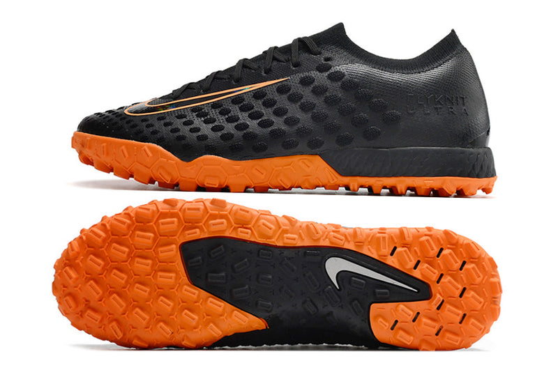 Chuteira Nike Society Phantom Ultra Venom TF - Preto/Laranja