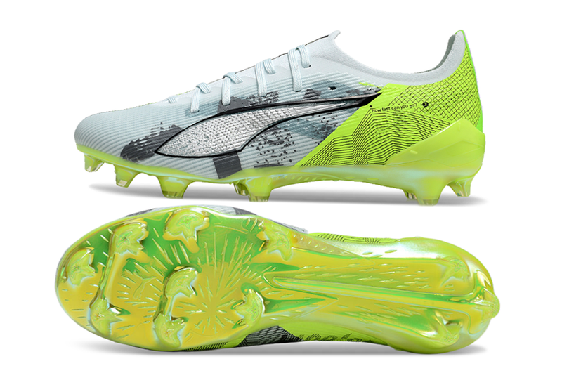 Chuteira Puma Ultra 5 Ultimate FG Campo - Verde/Branco