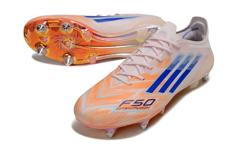 Chuteira Adidas Campo F50 Elite SG Trava Mista - Laranja