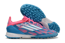 Chuteira Adidas Society F50 PRO TF - Rosa/Azul
