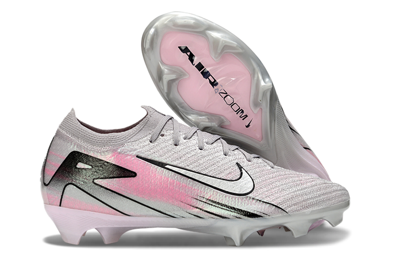 Chuteira Campo Nike Air Zoom Mercurial Vapor 16 Elite FG - Silver e Rosa