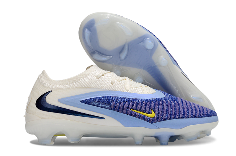 Chuteira Campo Nike Phantom 6 Elite - Azul e Branco