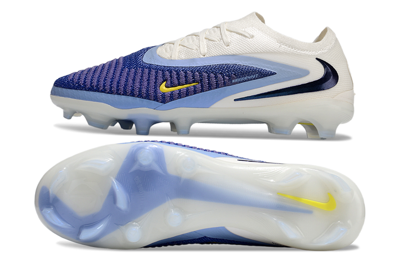 Chuteira Campo Nike Phantom 6 Elite - Azul e Branco