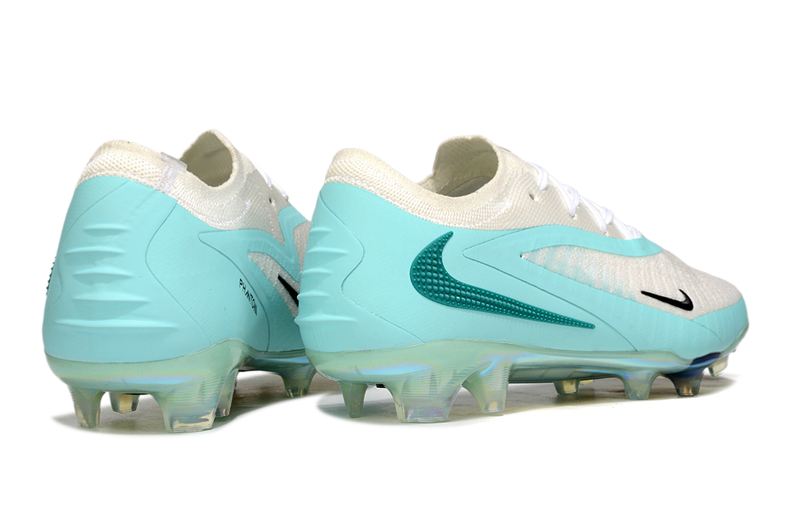 Chuteira Campo Nike Phantom 6 Elite - Branco e Verde Água