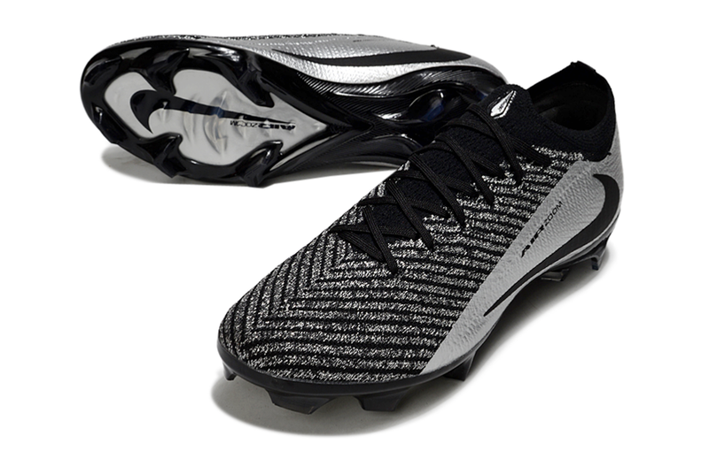 Chuteira Nike Air Zoom Mercurial Vapor 16 Elite FG - Travis Scott - Preta e Prata