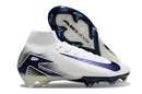 Chuteira Nike Air Zoom Mercurial Superfly 10 Elite FG Campo - Branco e Azul