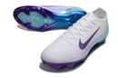 Chuteira Nike Air Zoom Mercurial Vapor 16 Elite FG Campo - Branco e Roxo