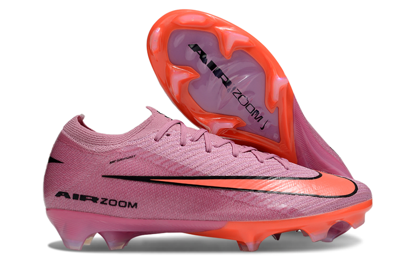 Chuteira Campo Nike Air Zoom Mercurial Vapor 16 Elite FG - Rosa e Laranja