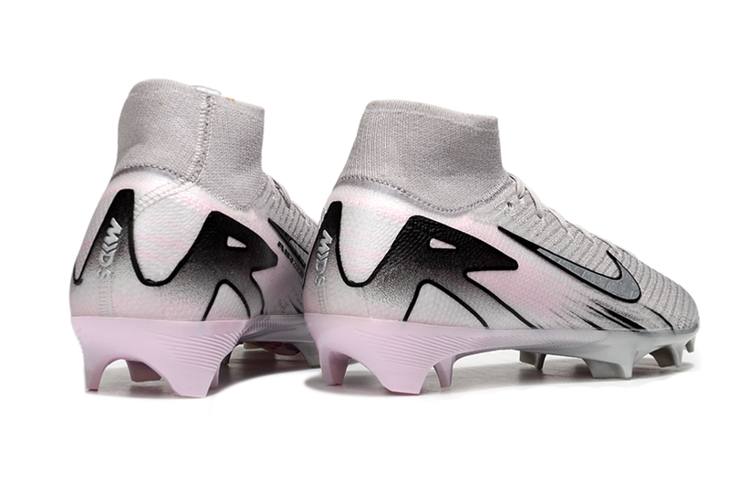 Chuteira Campo Nike Air Zoom Mercurial Superfly 10 Elite FG - Silver e Rosa