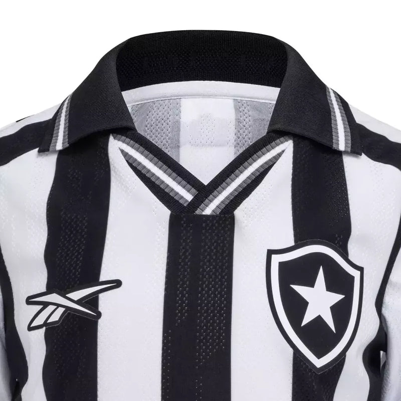 Kit Infantil Botafogo I 25/26 - Reebok - Preto e branco