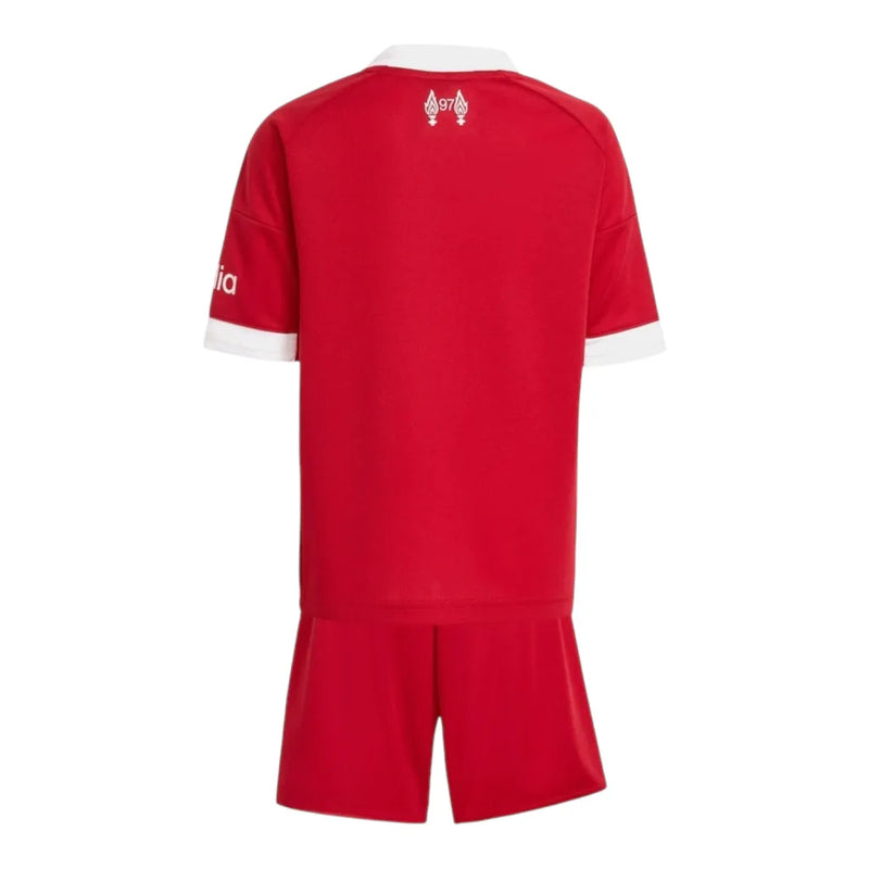 Kit Infantil Liverpool I 25/26 - Adidas - Vermelho