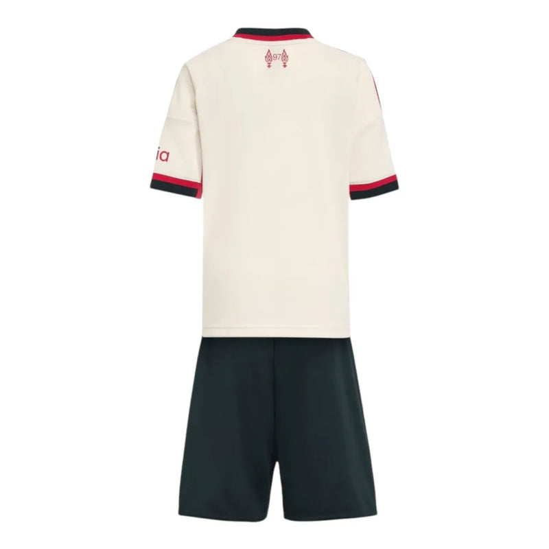 Kit Infantil Liverpool II 25/26 - Adidas - Bege e preto