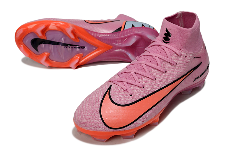 Chuteira Campo Nike Air Zoom Mercurial Superfly 10 Elite FG - Rosa e Laranja