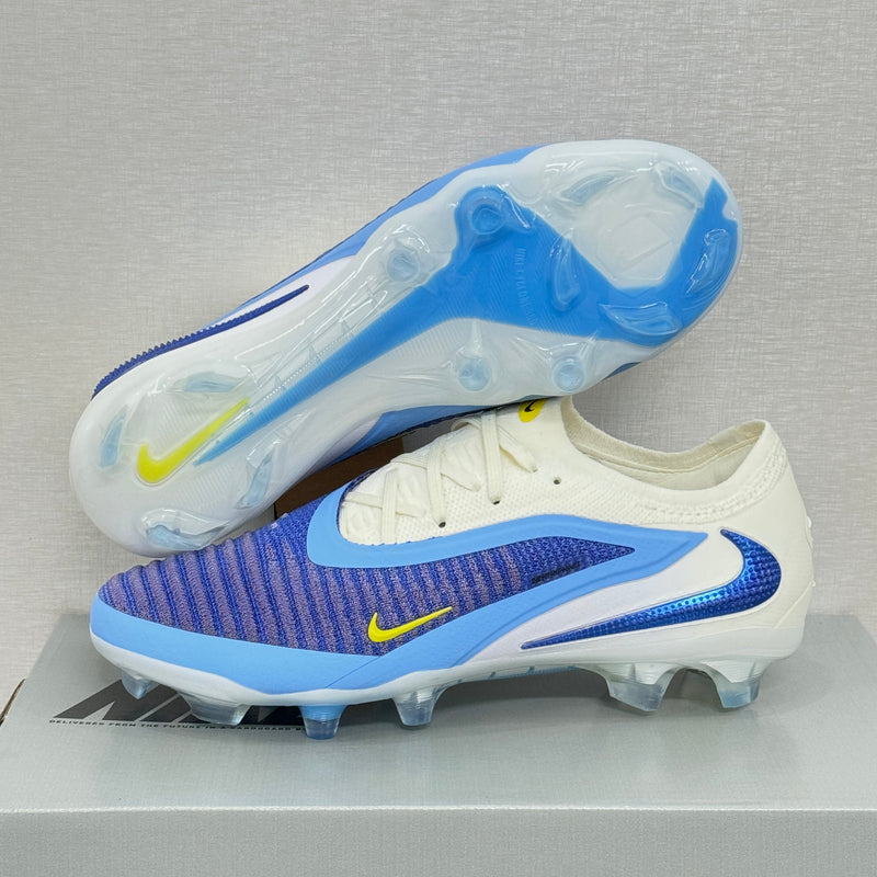 Chuteira Campo Nike Phantom 6 Elite - Azul e Branco