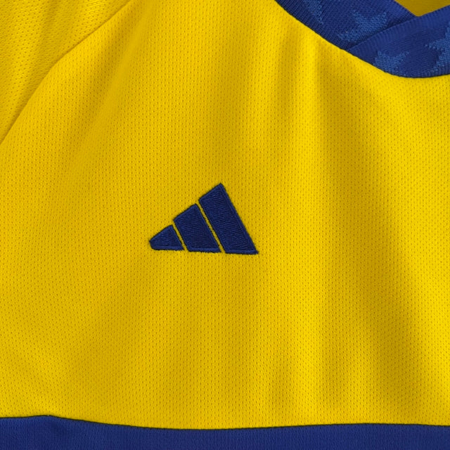 Kit Infantil Boca Juniors II 23/24 Adidas - Amarelo com detalhes em azul