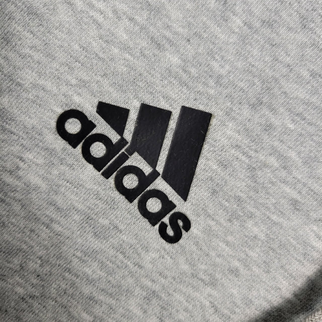 Jaqueta Corta-Vento Flamengo 23/24 Masculina Adidas - Cinza com detalhes em preto e vermelho