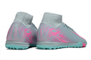 Chuteira Nike Society Air Zoom Mercurial Superfly 10 Elite TF - Azul e Rosa
