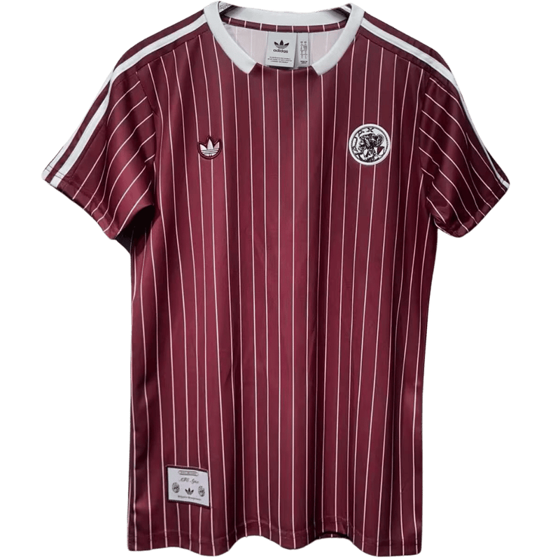 Camisa Ajax Originals Terrace Icons 2025/2026 Adidas Grená Masculina