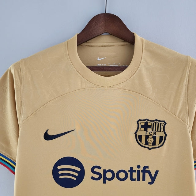 Camisa Barcelona Away 22/23 Torcedor Nike Masculina - Dourada