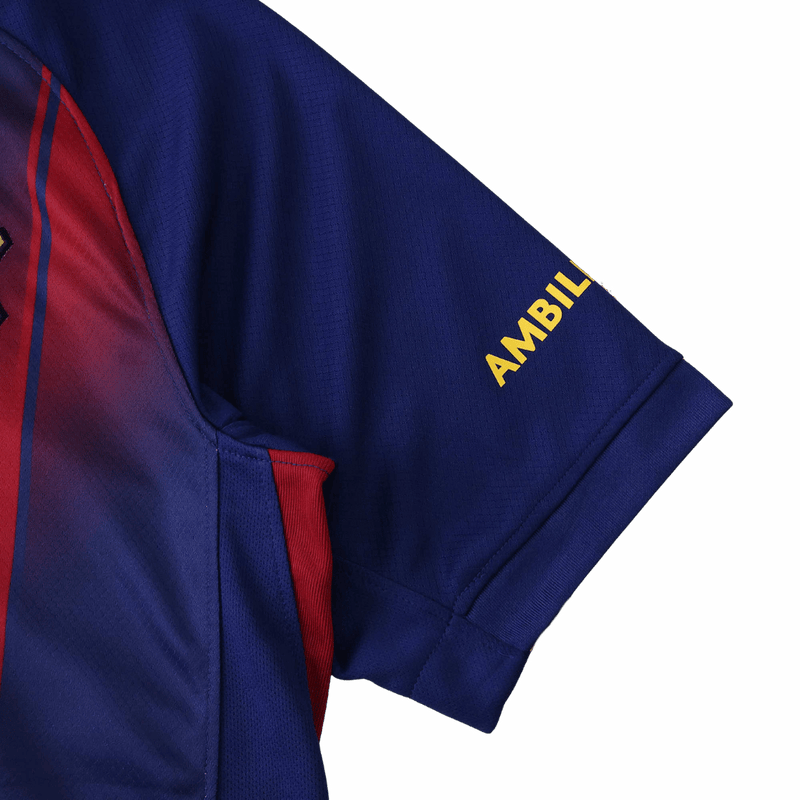 Camisa Barcelona Home 2025/2026 Nike Azul e Grená Torcedor Masculina