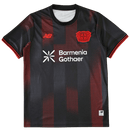 Camisa Bayer Leverkusen Home 2025/2026 New Balance Preta e Vermelha Torcedor Masculina