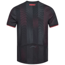 Camisa Bayer Leverkusen Home 2025/2026 New Balance Preta e Vermelha Torcedor Masculina