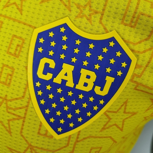 Camisa Boca Juniors Third 22/23 Jogador Adidas Masculina - Amarelo e Azul
