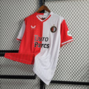 Camisa Feyenoord Home 23/24 - Torcedor Castore Masculina - Branco e Vermelho