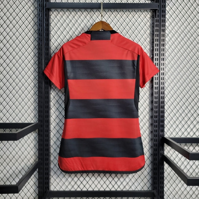 Camisa Flamengo I 23/24 - Feminina Adidas - Vermelho e Preto