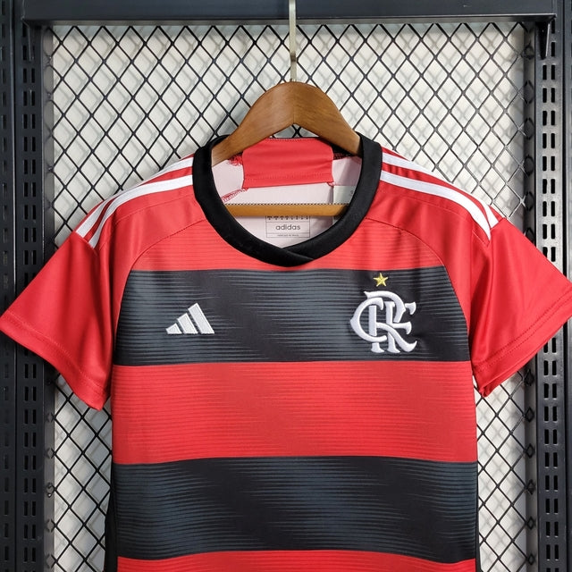 Camisa Flamengo I 23/24 - Feminina Adidas - Vermelho e Preto