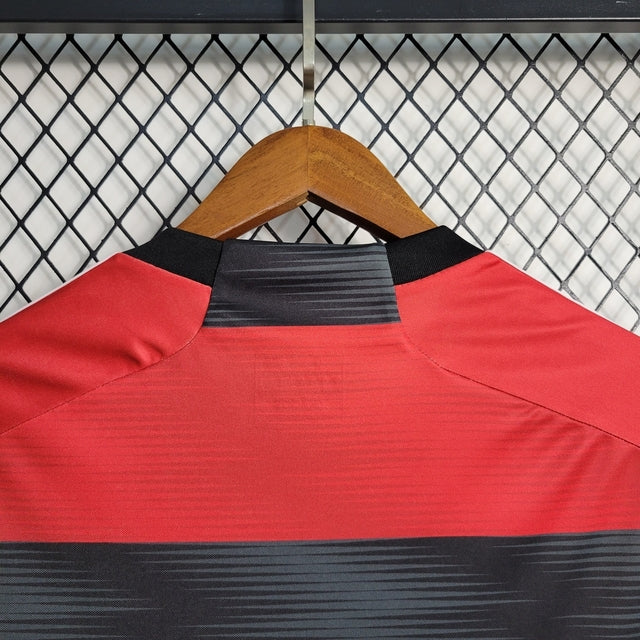 Camisa Flamengo I 23/24 Torcedor Adidas Masculina - Vermelho e Preto