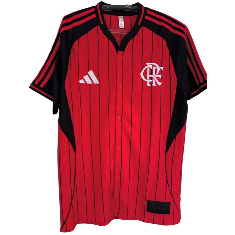 Camisa Flamengo US 2025 Adidas Vermelha e Preta