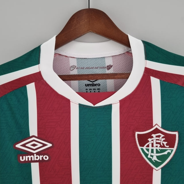 Camisa Fluminense I 22/23 Torcedor Umbro Masculina - Verde, Grená e Branco