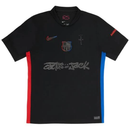 Camisa Barcelona Away 24/25 Preta Torcedor Masculina Nike - El Classico Travis Scott