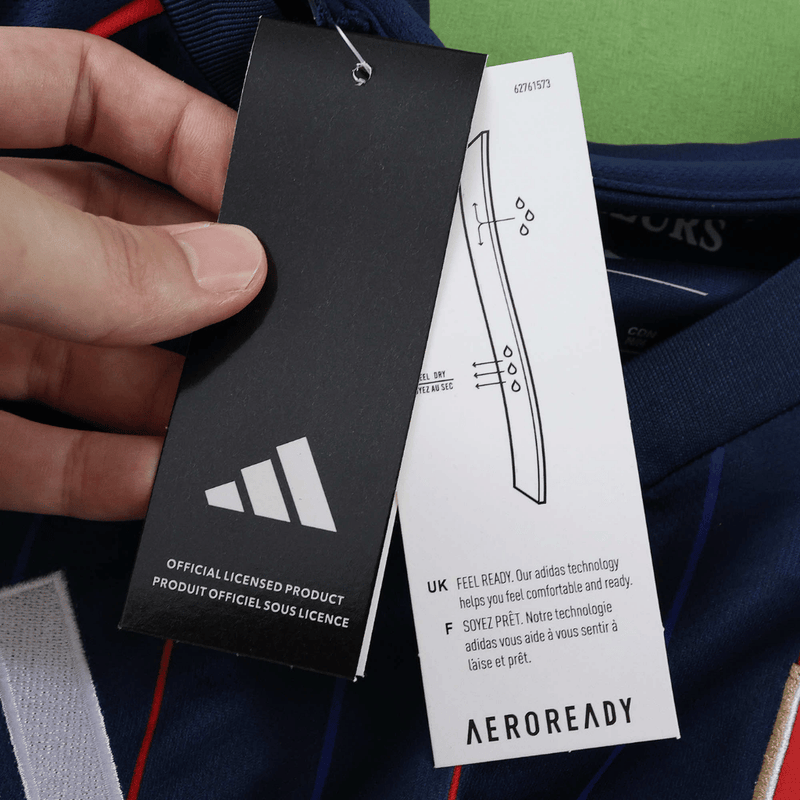 Camisa Lyon Away 2025/2026 Adidas Azul e Preta Torcedor Masculina