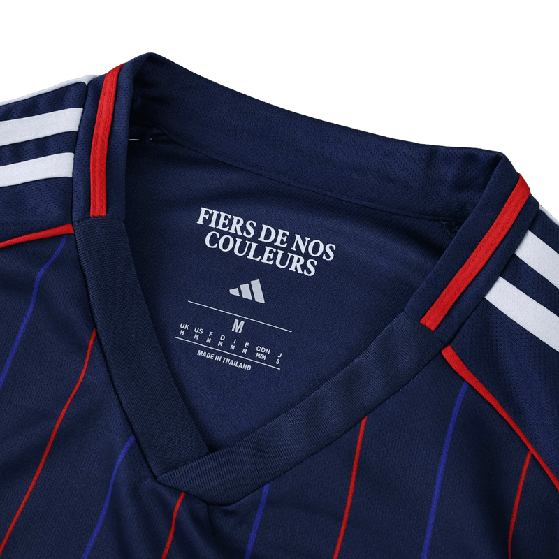Camisa Lyon Away 2025/2026 Adidas Azul e Preta Torcedor Masculina
