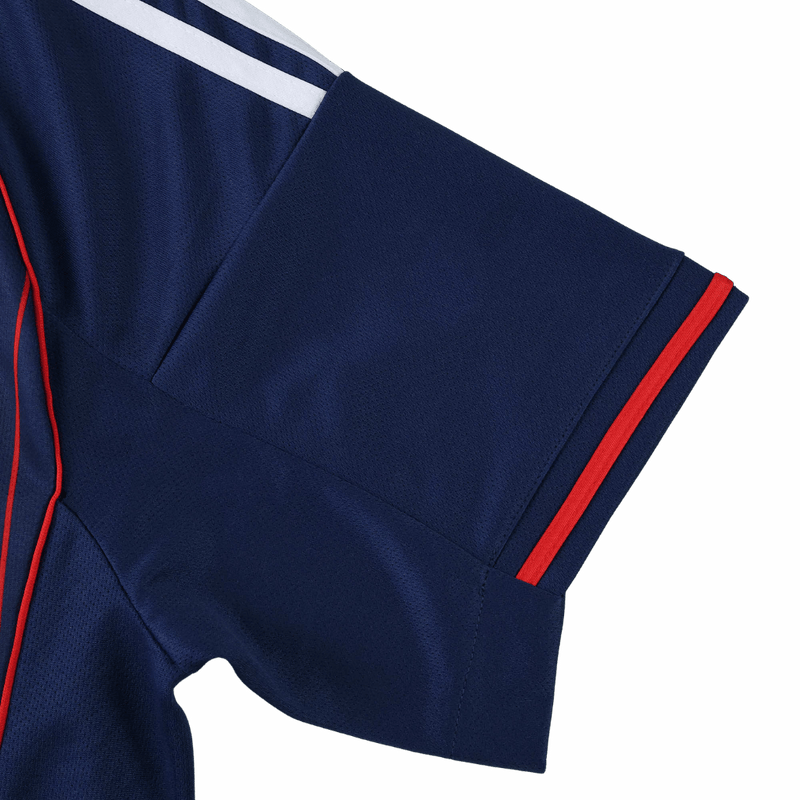 Camisa Lyon Away 2025/2026 Adidas Azul e Preta Torcedor Masculina