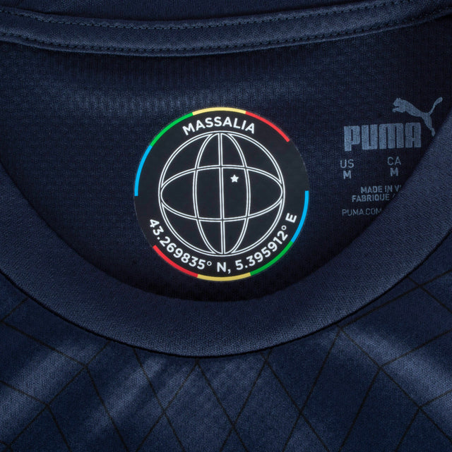 Camisa Marseille Away 22/23Torcedor Puma Masculina - Azul marinho