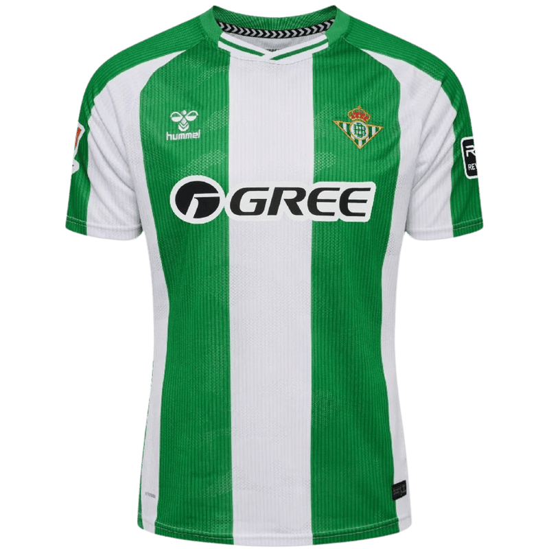 Camisa Real Betis Home 2025/2026 Hummel Verde e Branca Torcedor Masculina