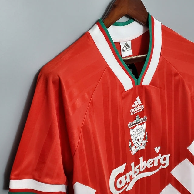 Camisa Retrô Liverpool Home 1993 Torcedor Adidas Masculina - Vermelho e Branco
