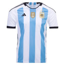 Camisa Seleção da Argentina Três Estrelas - Campeã 2022 Torcedor Adidas Masculina - Azul e Branca