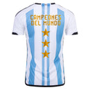 Camisa Seleção da Argentina Três Estrelas - Campeã 2022 Torcedor Adidas Masculina - Azul e Branca