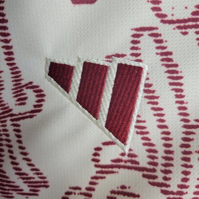 Camisa Seleção do México Away 22/23 Torcedor Adidas Masculina - Off White e Bordô